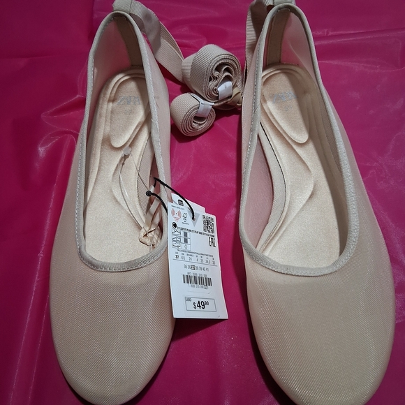 Zara Cream Ballet Flats for Women - Picture 6 of 6